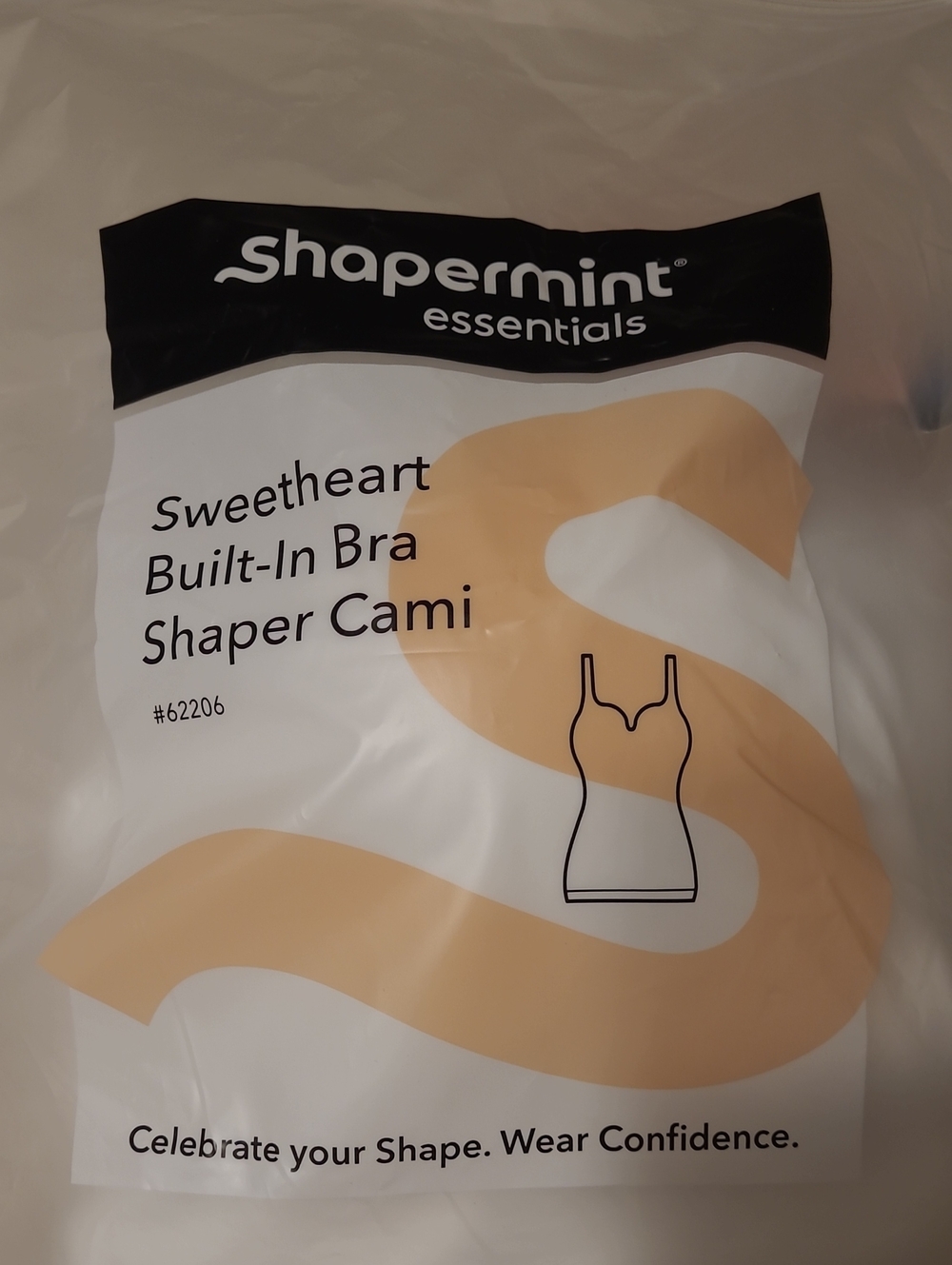 Shapermint Essentials Sweetheart Built-In Bra Shaper Cami -white